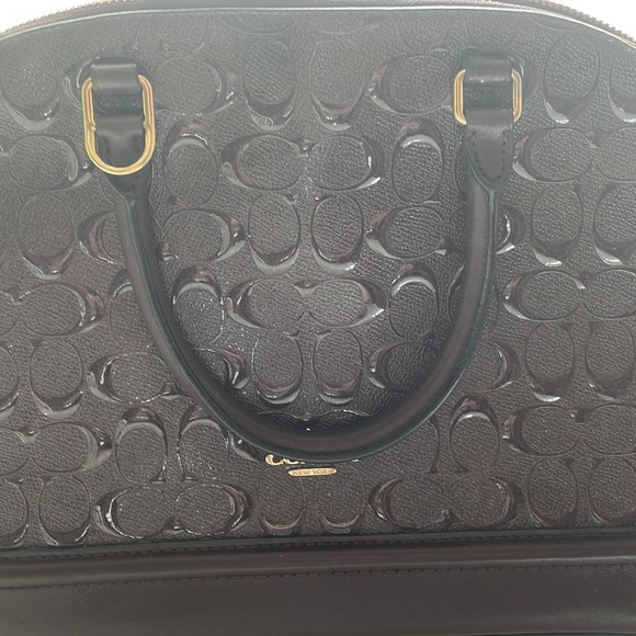 Shimmering deep purple coach bag , has a shimmer to it , very chic - Picture 4 of 7